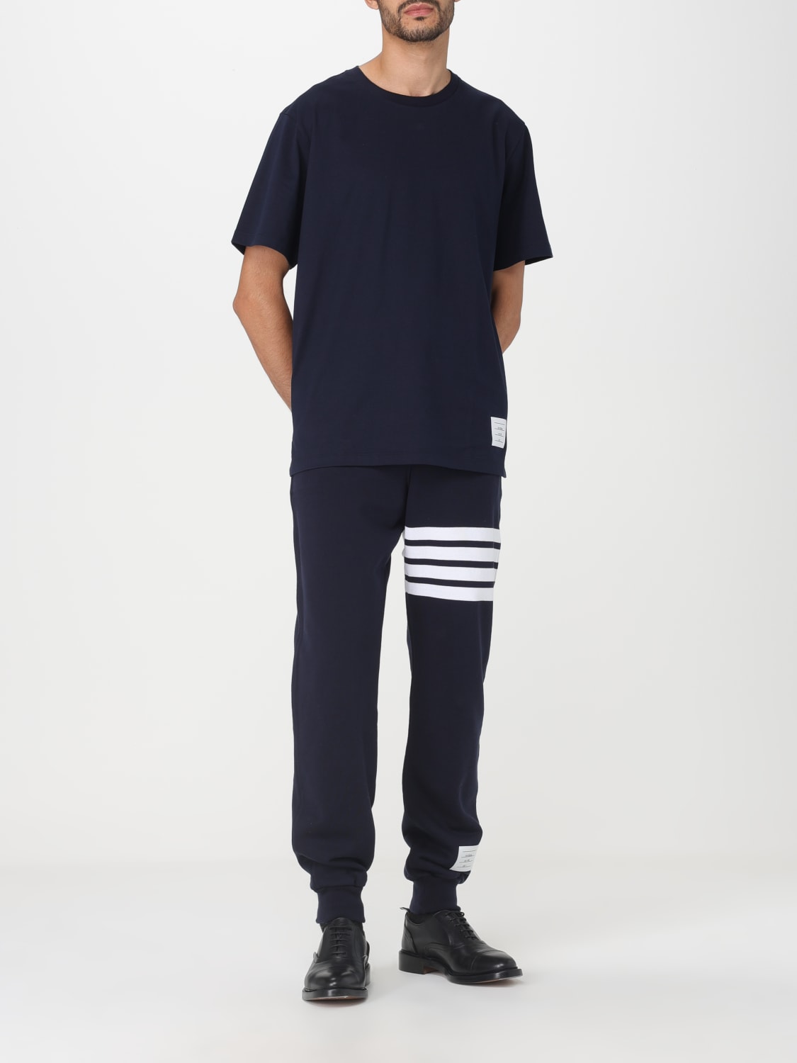 THOM BROWNE T-SHIRT: Thom Browne cotton t-shirt, Navy - Img 2