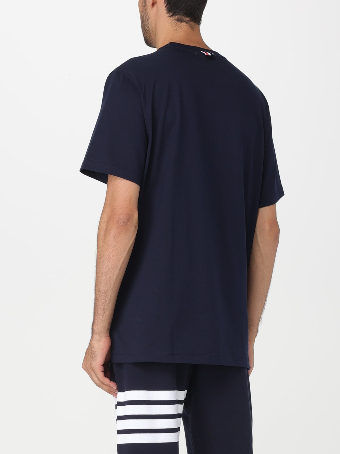 THOM BROWNE T-SHIRT: Thom Browne cotton t-shirt, Navy - Img 3