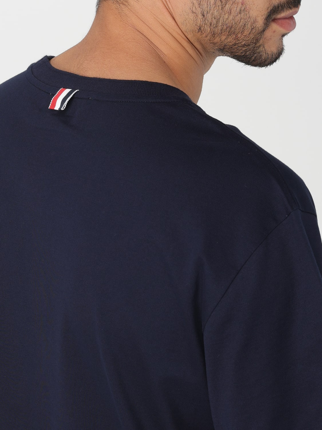 THOM BROWNE T-SHIRT: Thom Browne cotton t-shirt, Navy - Img 5