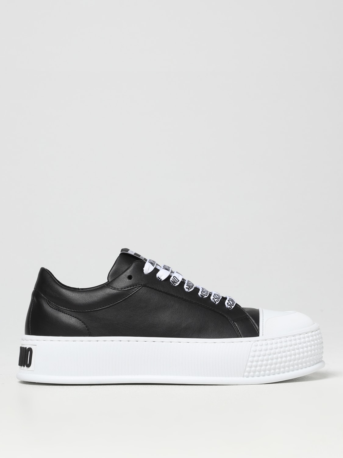 MOSCHINO COUTURE SNEAKERS: Sneakers Moschino Couture in pelle vegana, Nero 1 - Img 1