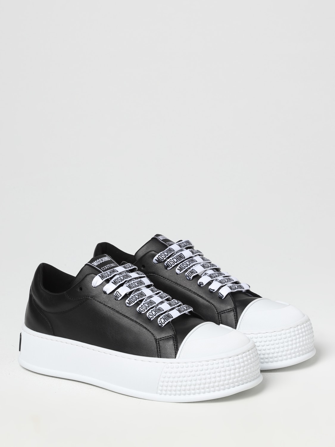 MOSCHINO COUTURE SNEAKERS: Sneakers Moschino Couture in pelle vegana, Nero 1 - Img 2