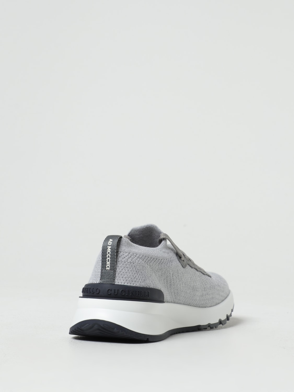 BRUNELLO CUCINELLI SNEAKERS: Brunello Cucinelli sneakers in cotton knit, Grey - Img 3
