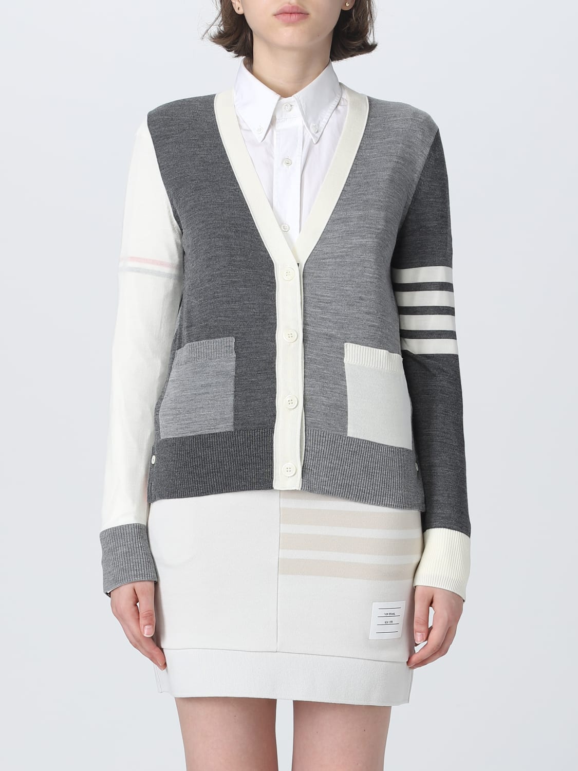 Sweater THOM BROWNE Woman color Grey