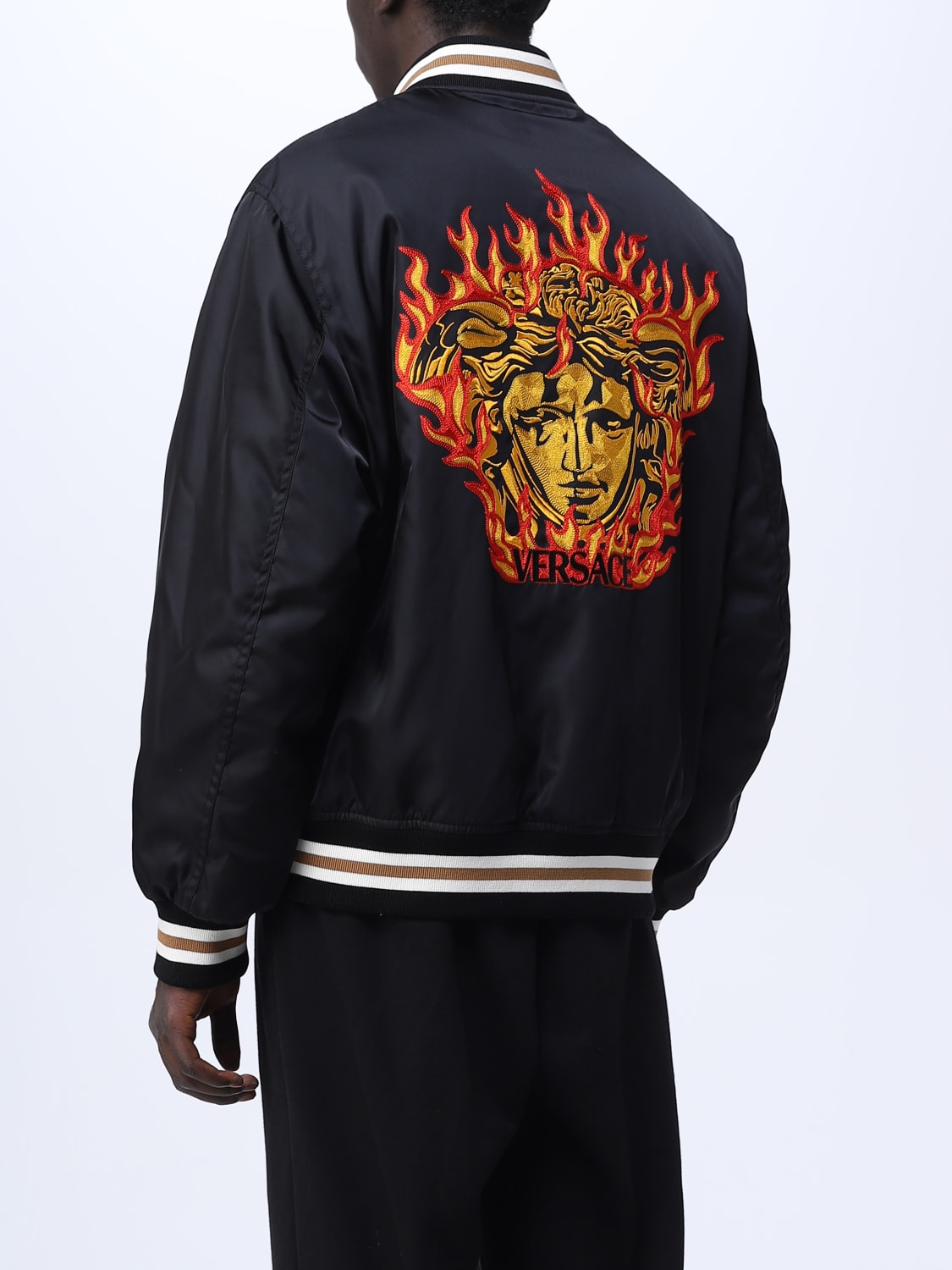 Versace nylon jacket with embroidery