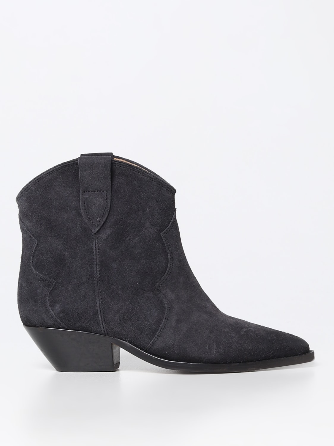 ISABEL MARANT BOOTS: Dewina Isabel Marant ankle boot in used suede, Black - Img 1