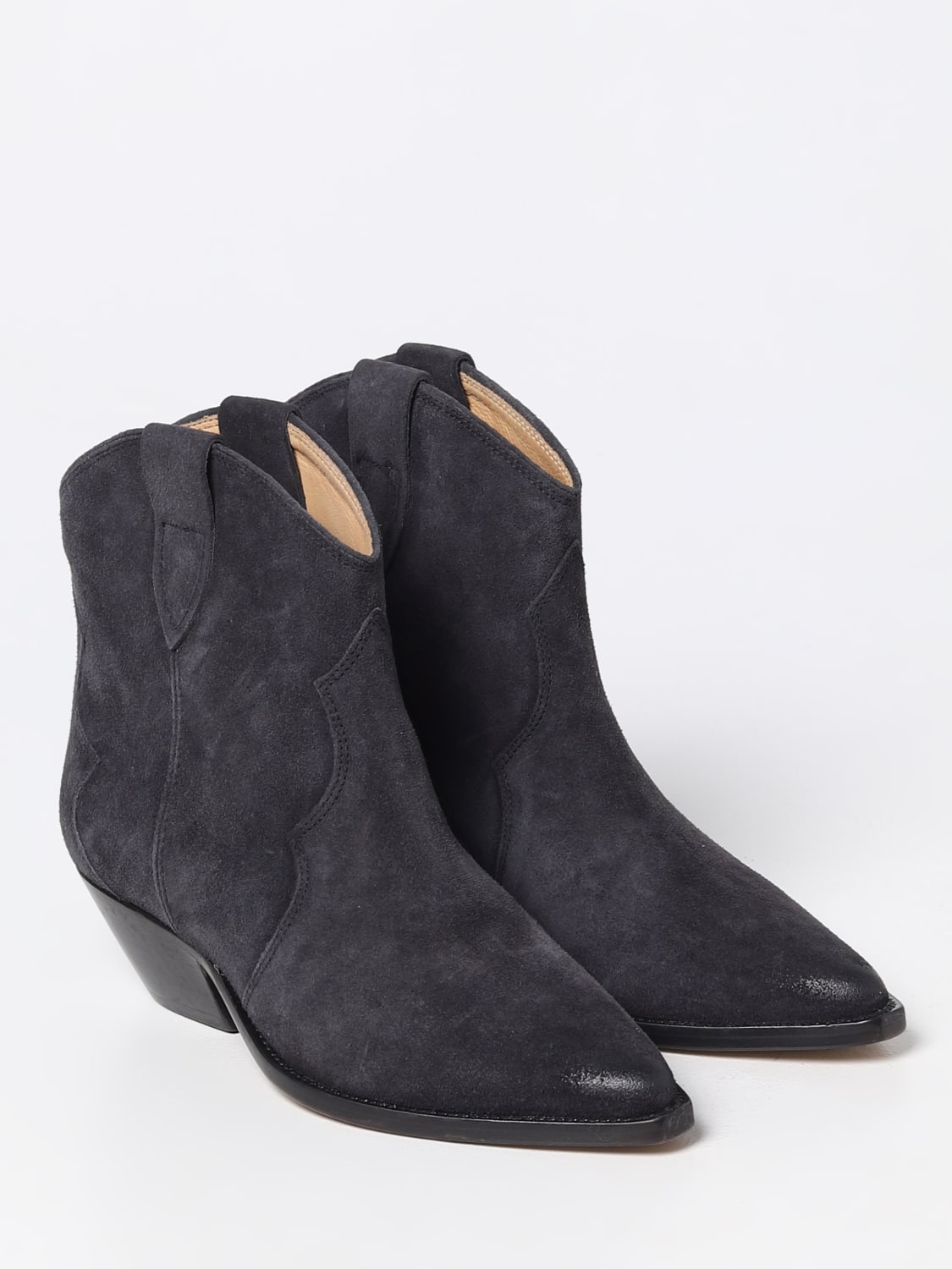 ISABEL MARANT BOOTS: Dewina Isabel Marant ankle boot in used suede, Black - Img 2