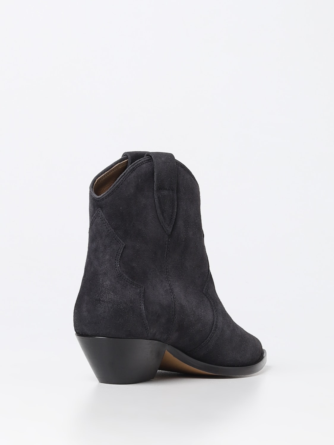 ISABEL MARANT BOOTS: Dewina Isabel Marant ankle boot in used suede, Black - Img 3
