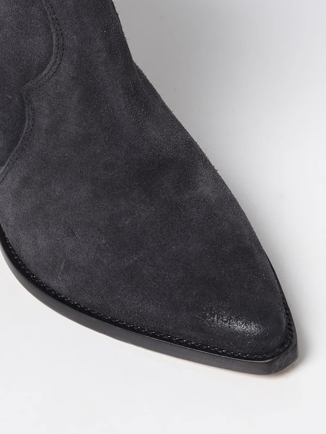 ISABEL MARANT BOOTS: Dewina Isabel Marant ankle boot in used suede, Black - Img 4