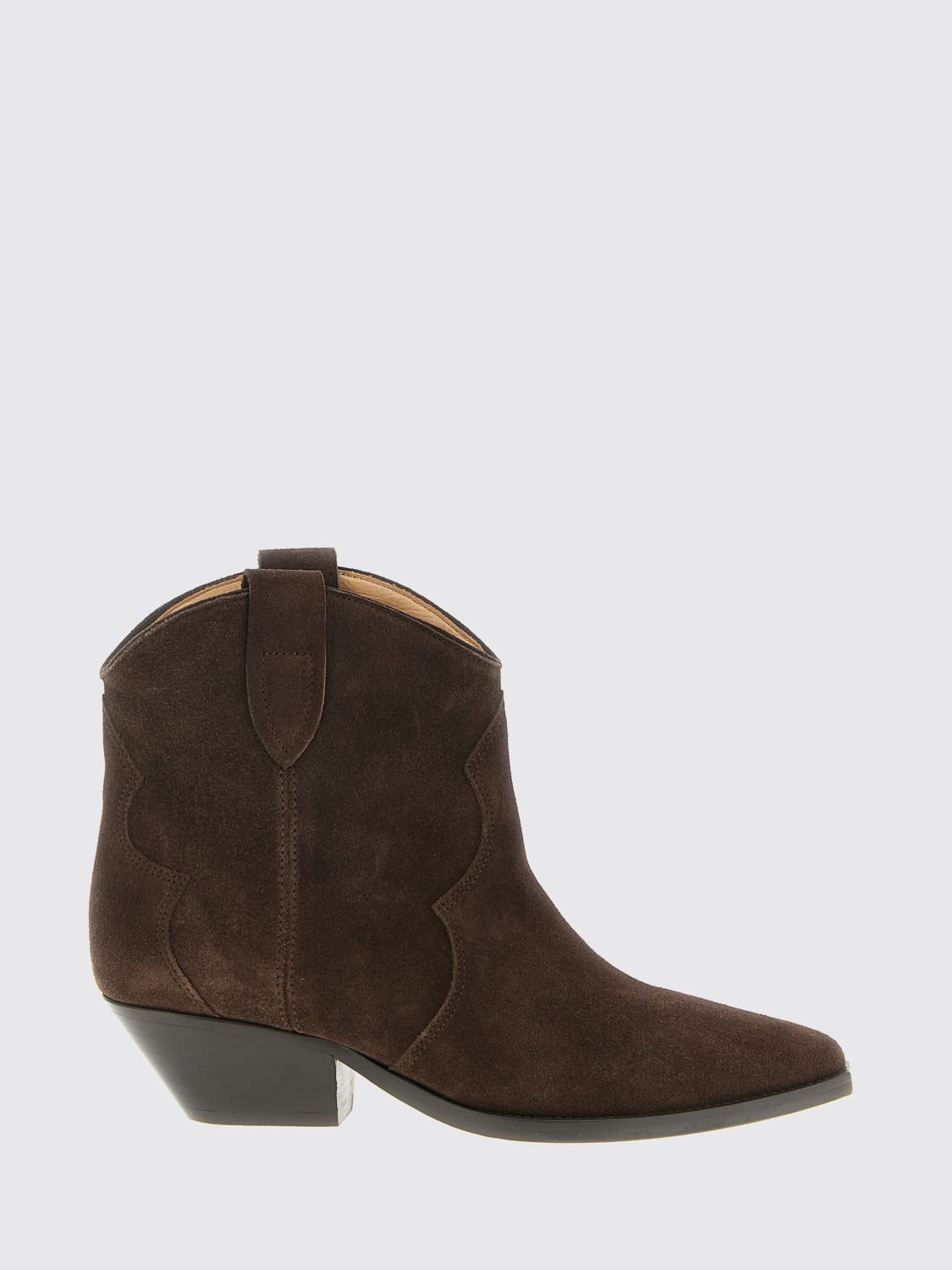 ISABEL MARANT STIVALI: Stivaletto Dewina Isabel Marant in camoscio, Marrone - Img 1