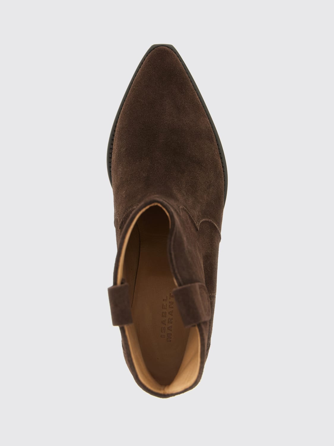 ISABEL MARANT STIVALI: Stivaletto Dewina Isabel Marant in camoscio, Marrone - Img 4