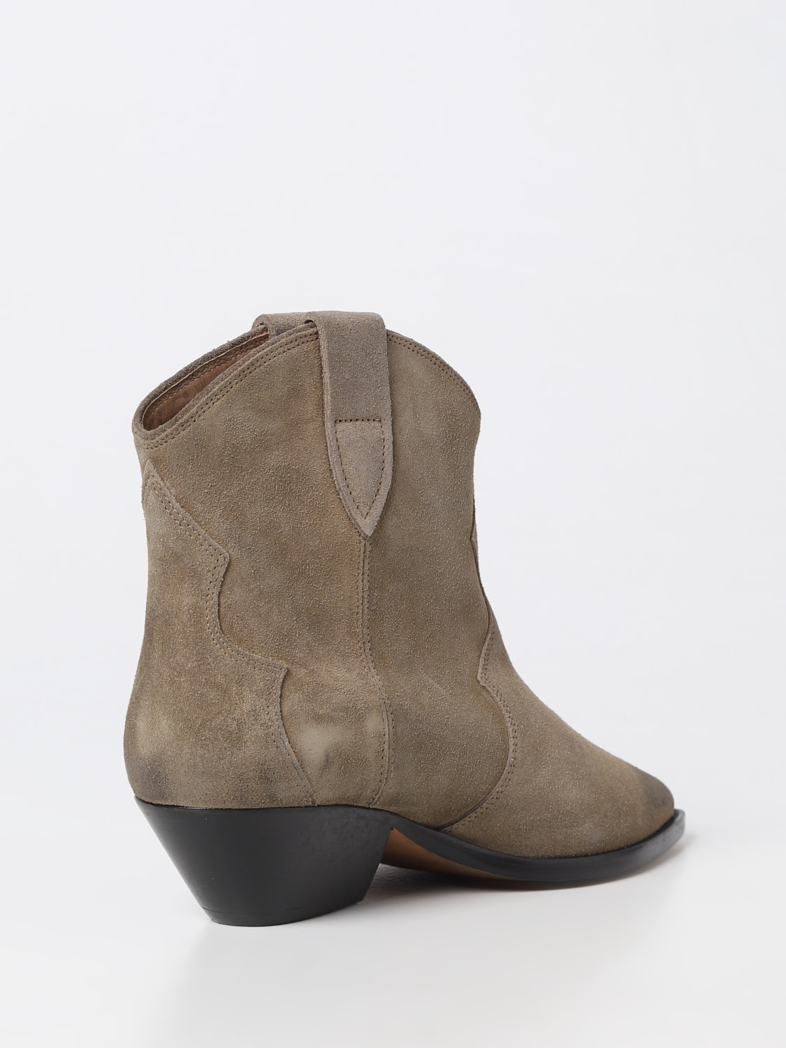 ISABEL MARANT STIVALI: Stivaletto Dewina Isabel Marant in camoscio, Tortora - Img 3