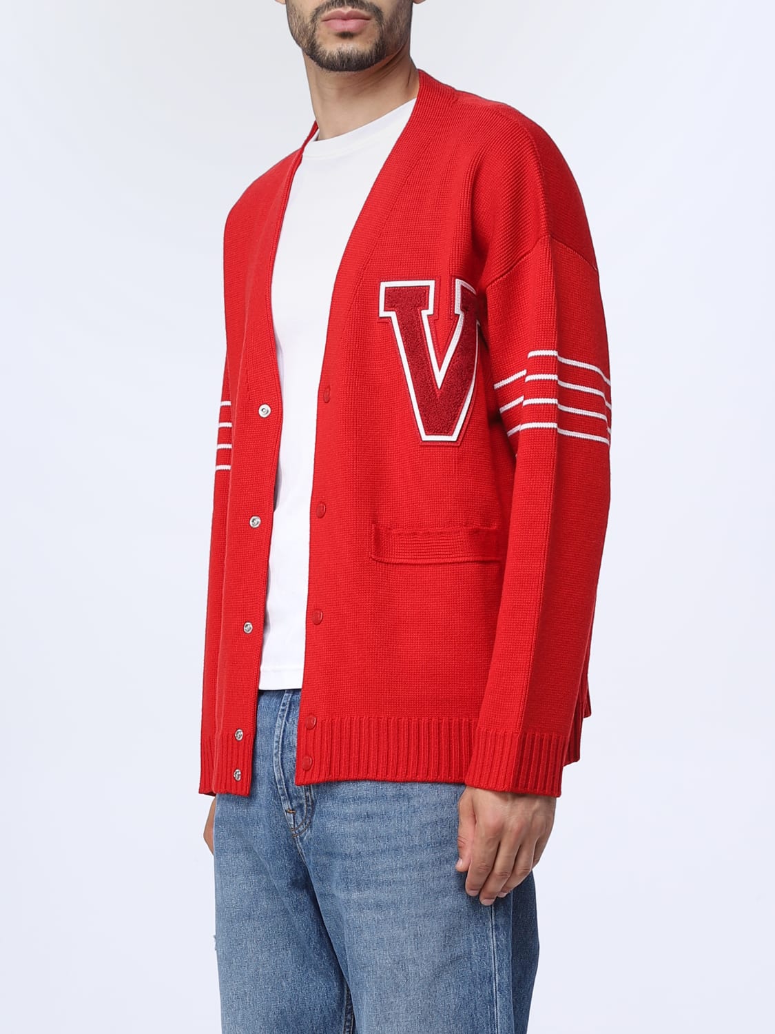 VALENTINO CARDIGAN: Valentino wool cardigan, Red - Img 4