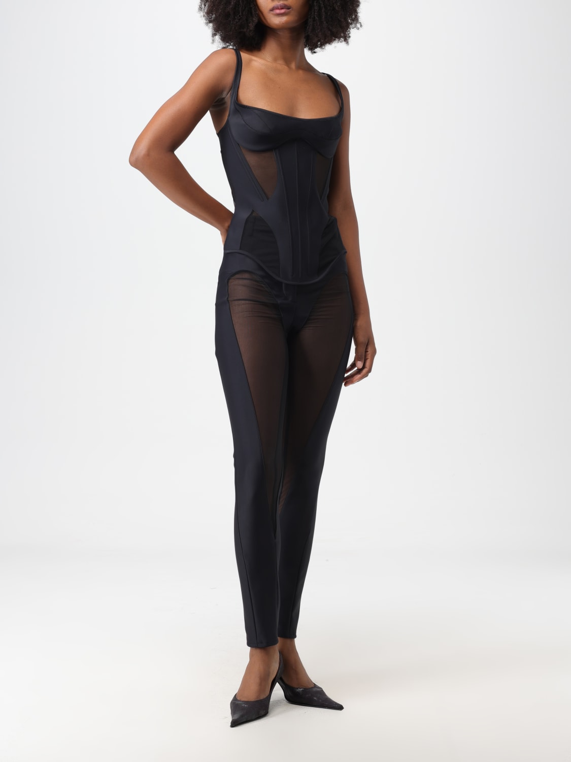 Mugler Outlet: Lingerie woman - Black | Mugler top