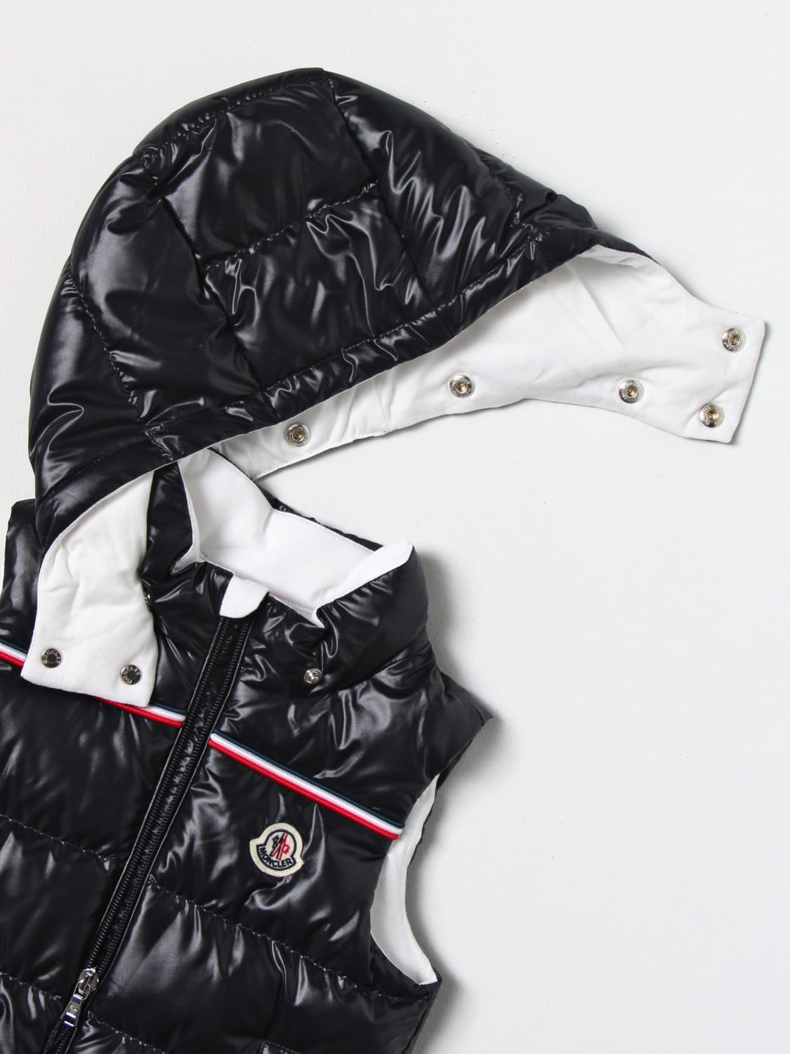 MONCLER GILET: Gilet Moncler in nylon imbottito, Blue - Img 3