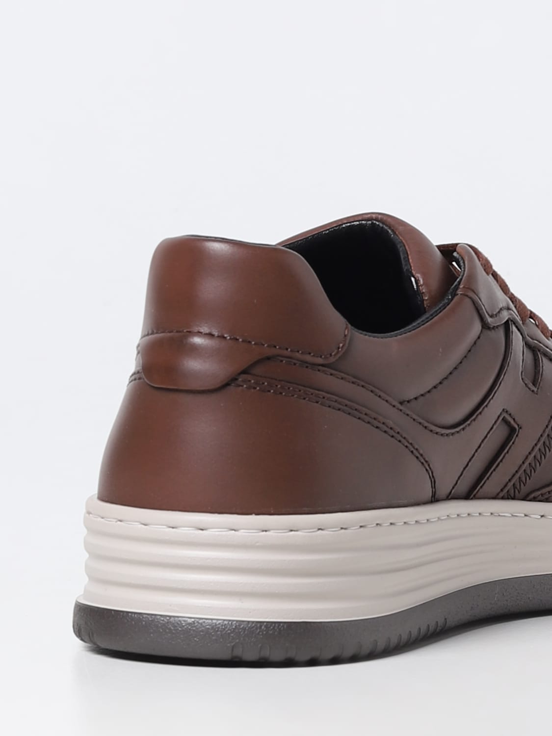 HOGAN SNEAKERS: Hogan H630 leather sneakers, Brown - Img 3