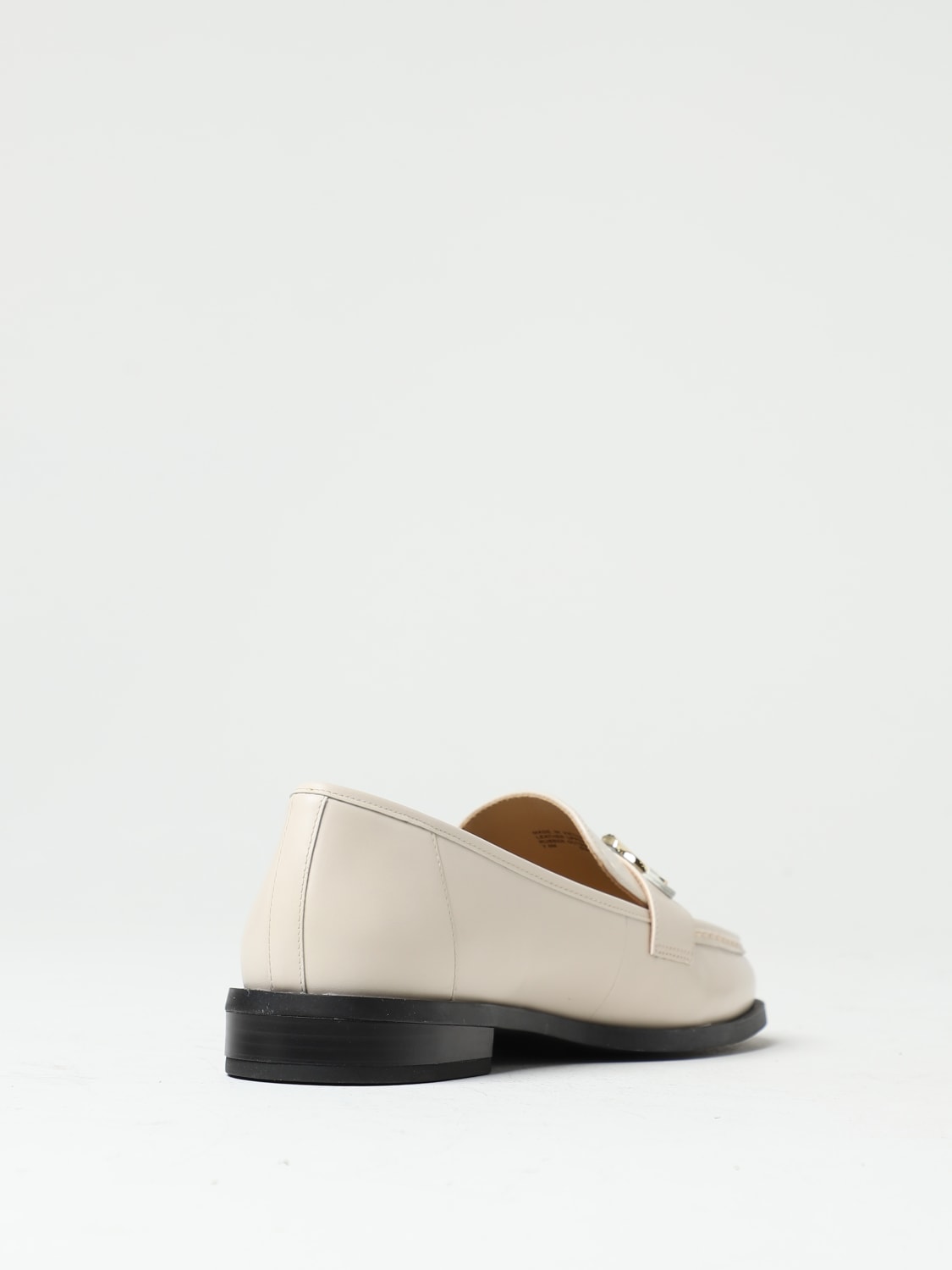 MICHAEL MICHAEL KORS Tiegan leather mocassins with monogram Cream Michael Michael Kors loafers 40F3TGFP1L online at GIGLIO.COM