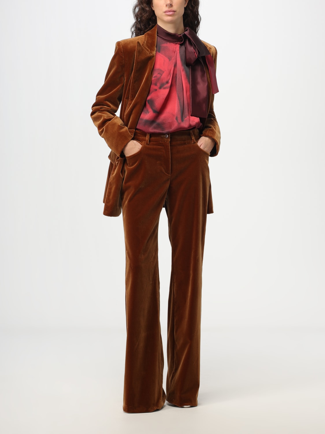 ALBERTA FERRETTI PANTS: Pants woman Alberta Ferretti, Brown - Img 2