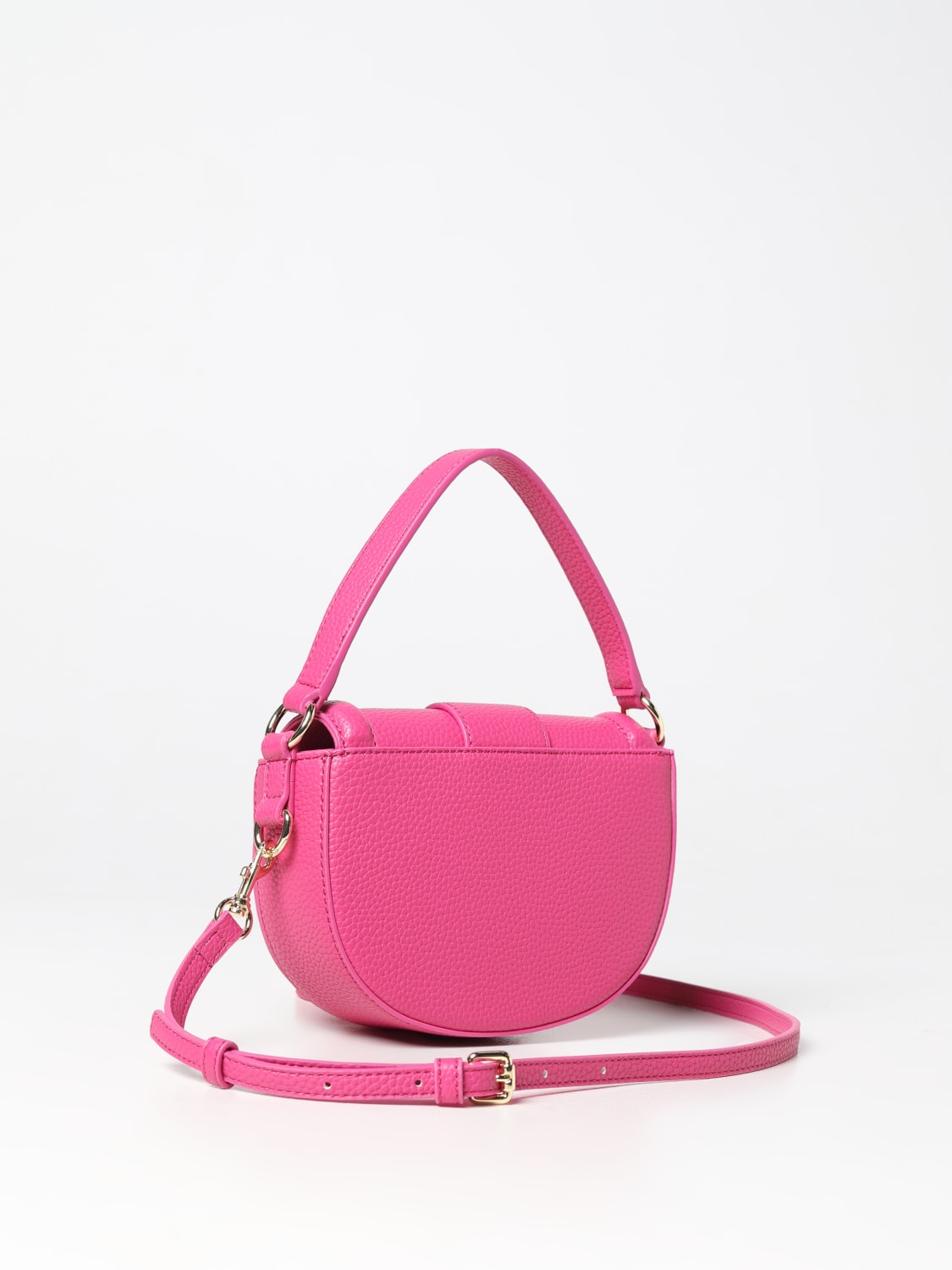 VERSACE JEANS COUTURE MINI BAG: Versace Jeans Couture bag in grained synthetic leather, Fuchsia - Img 2