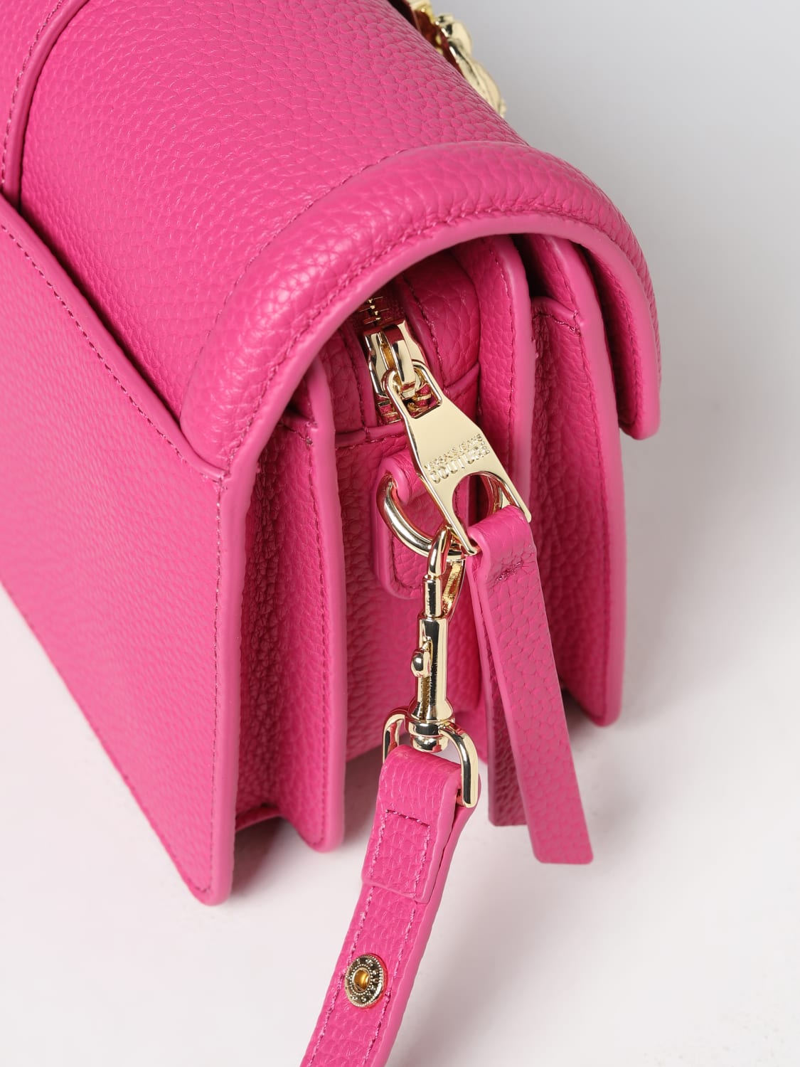 VERSACE JEANS COUTURE CROSSBODY BAGS: Versace Jeans Couture bag in grained synthetic leather, Fuchsia - Img 3