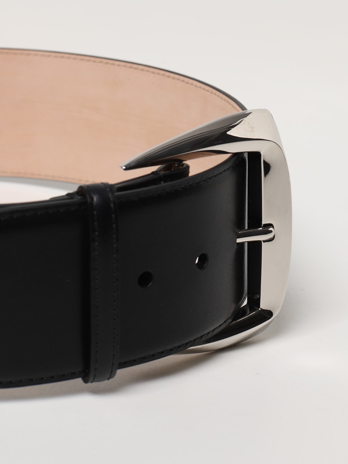 ALEXANDER MCQUEEN BELT: Alexander McQueen leather belt, Black - Img 2