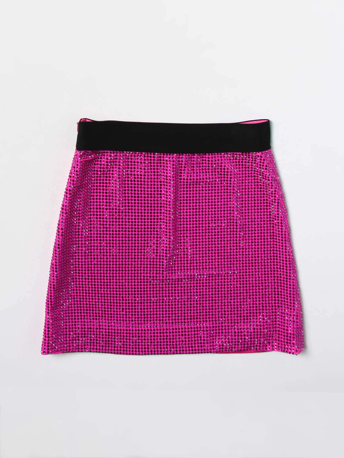 DOLCE & GABBANA SKIRT: Dolce & Gabbana rhinestone skirt, Orange - Img 2