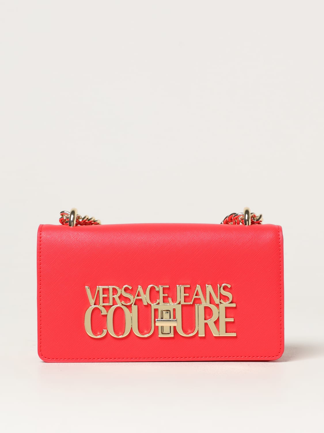 VERSACE JEANS COUTURE SHOULDER BAG: Versace Jeans Couture bag in synthetic leather, Ruby - Img 1