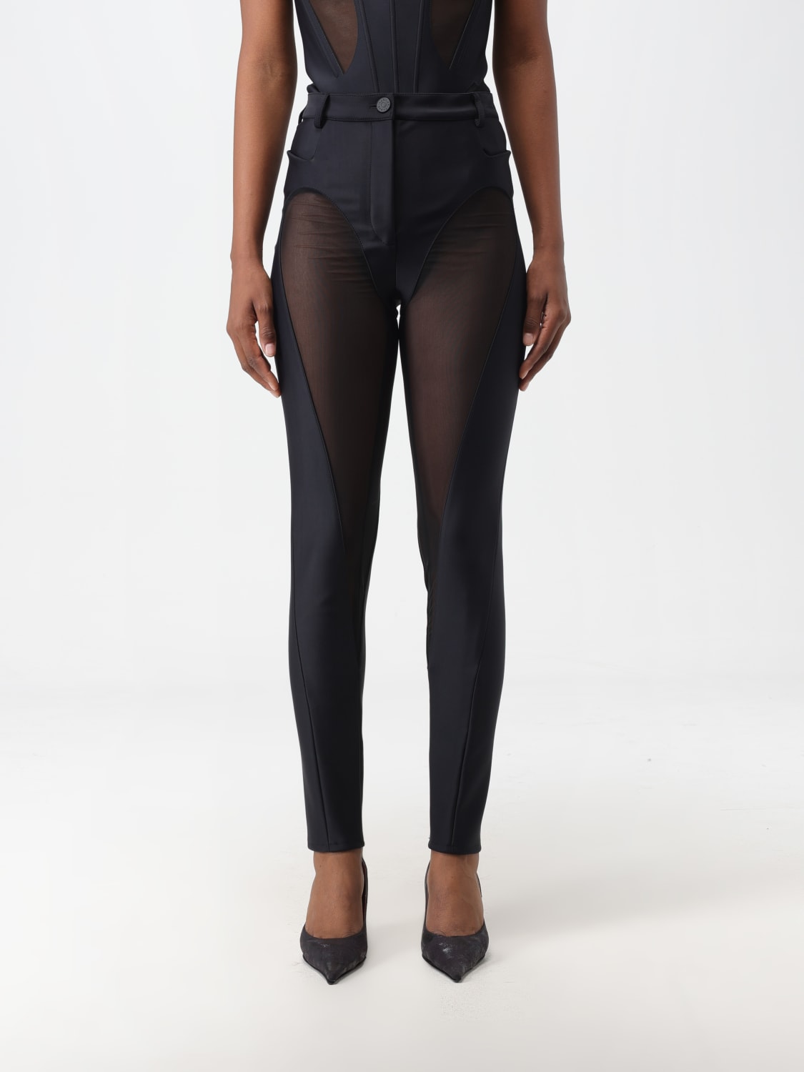 MUGLER PANTS: Pants woman Mugler, Black - Img 1