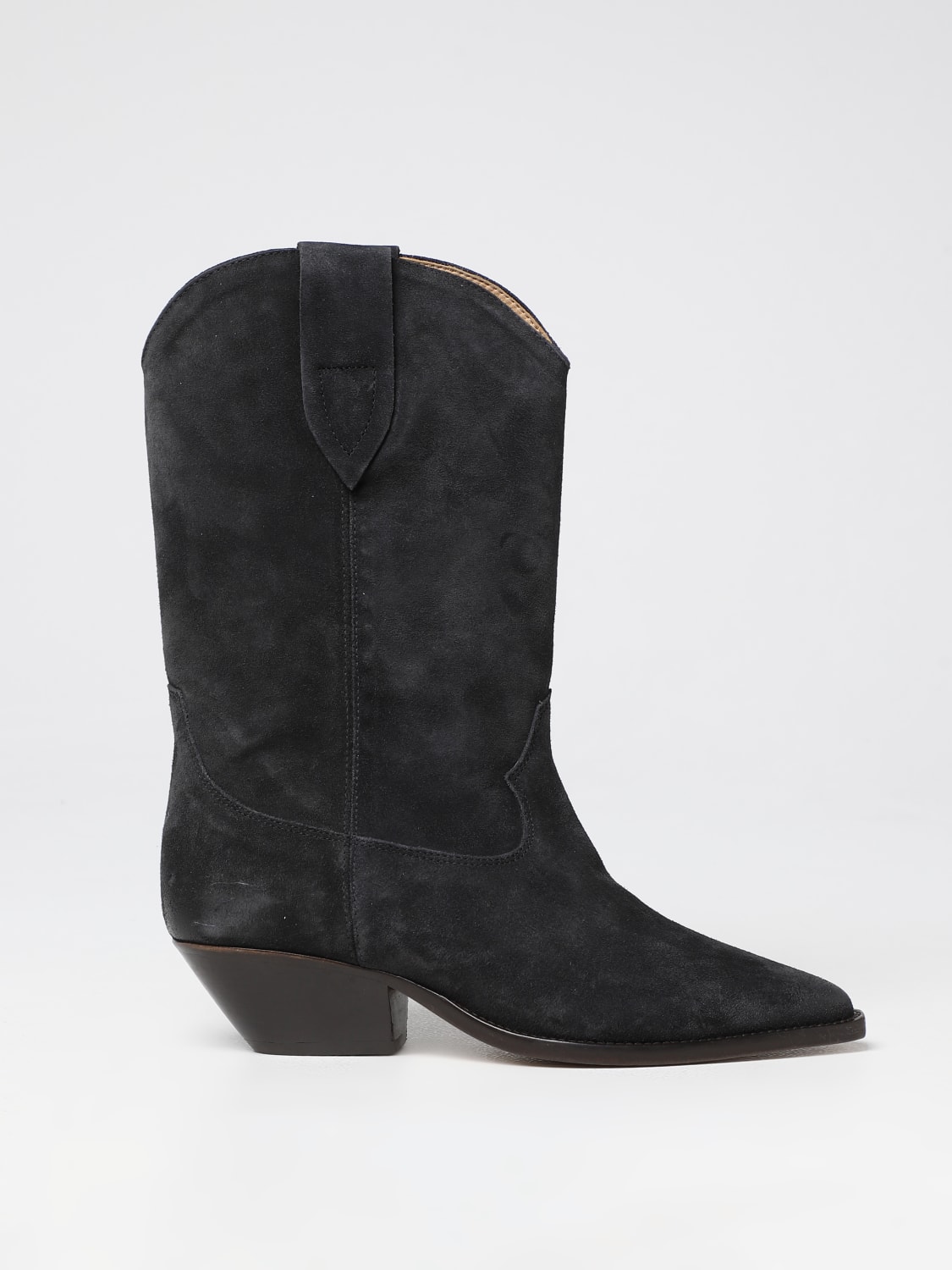 ISABEL MARANT BOOTS: Isabel Marant Duerto ankle boot in suede, Black - Img 1