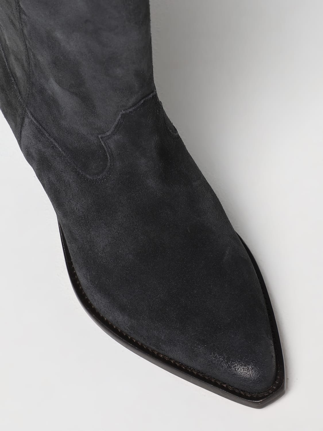 ISABEL MARANT BOOTS: Isabel Marant Duerto ankle boot in suede, Black - Img 4