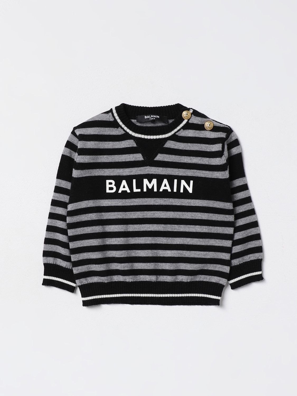 BALMAIN SWEATER: Sweater kids Balmain Kids, Black - Img 1