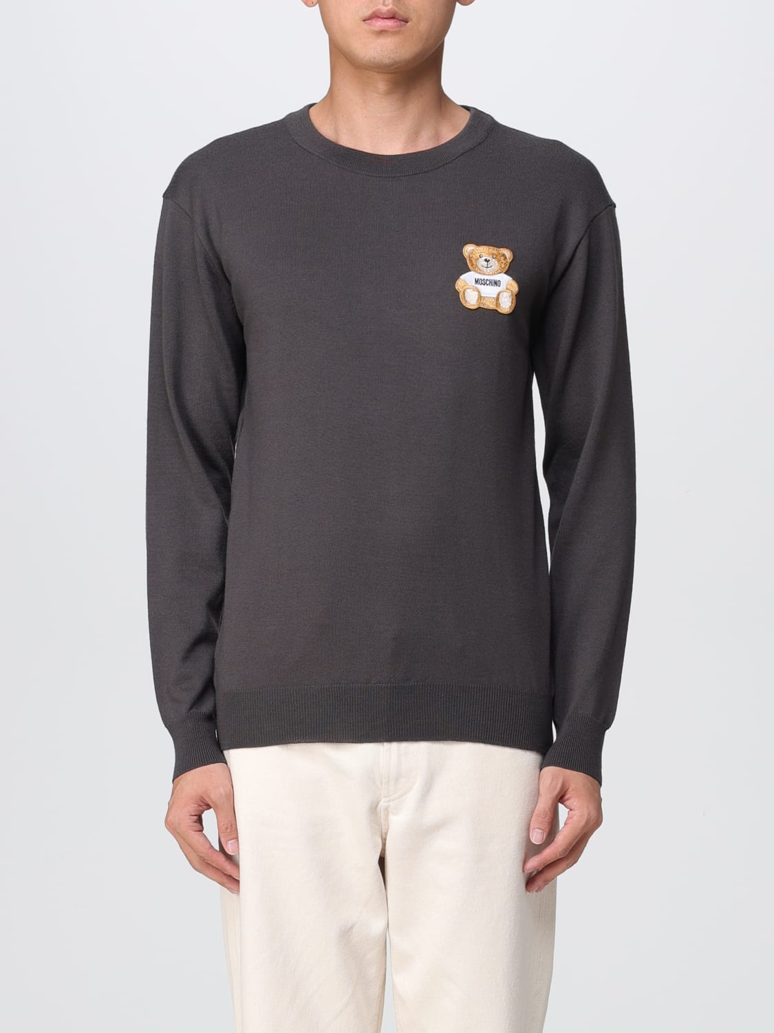 MOSCHINO COUTURE SWEATER: Moschino Couture sweater in wool, Charcoal - Img 1