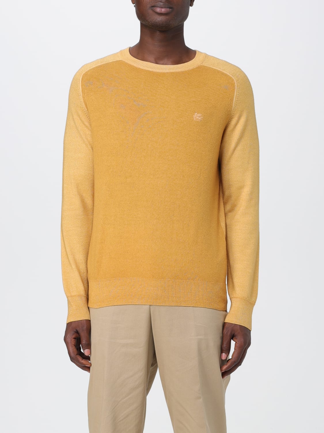 Etro Outlet Wool Sweater Yellow Etro Sweater 1n9339294 Online At Giglio