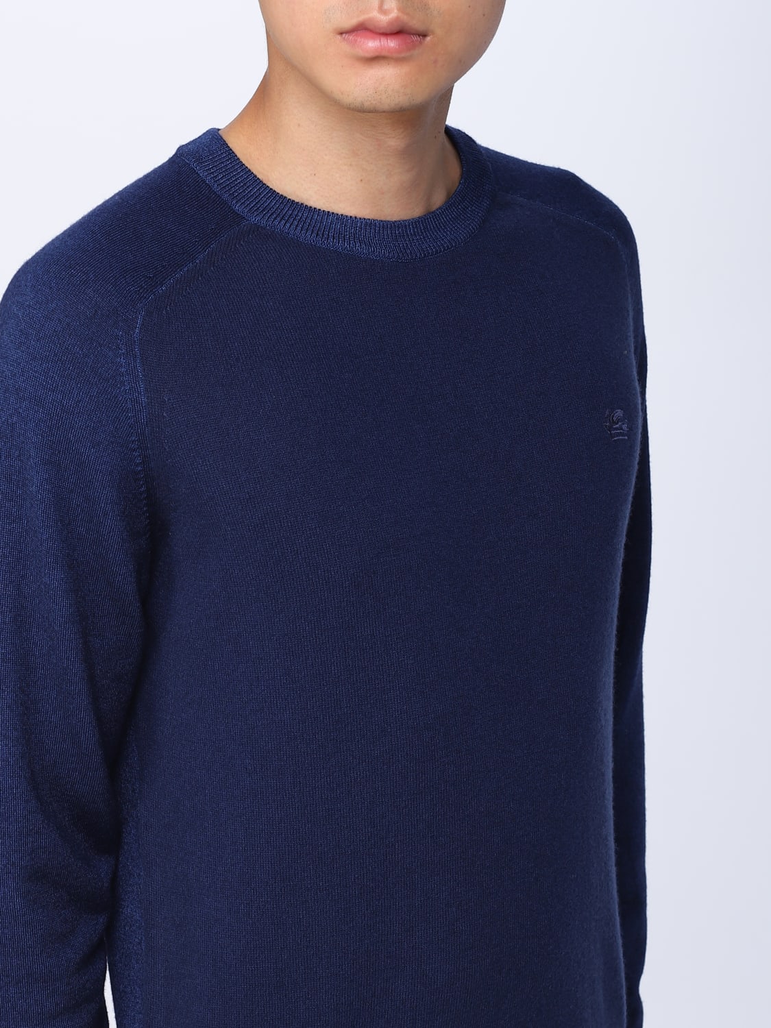 Etro Wool Sweater Blue Etro Sweater 1n9339294 Online At Giglio