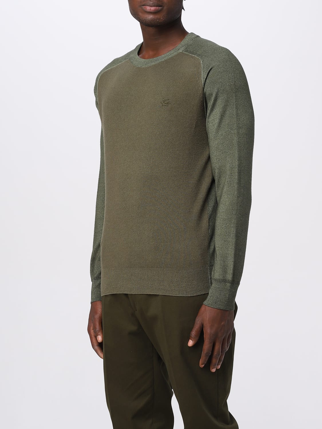 Etro Outlet Wool Sweater Green Etro Sweater 1n9339294 Online At Giglio