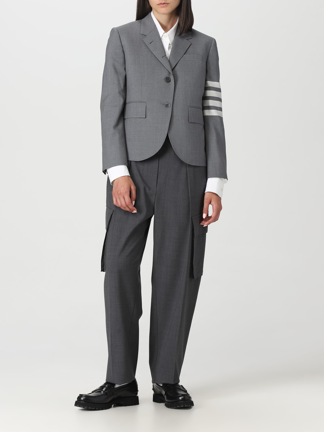 THOM BROWNE VESTE: Blazer femme Thom Browne, Gris - Img 2