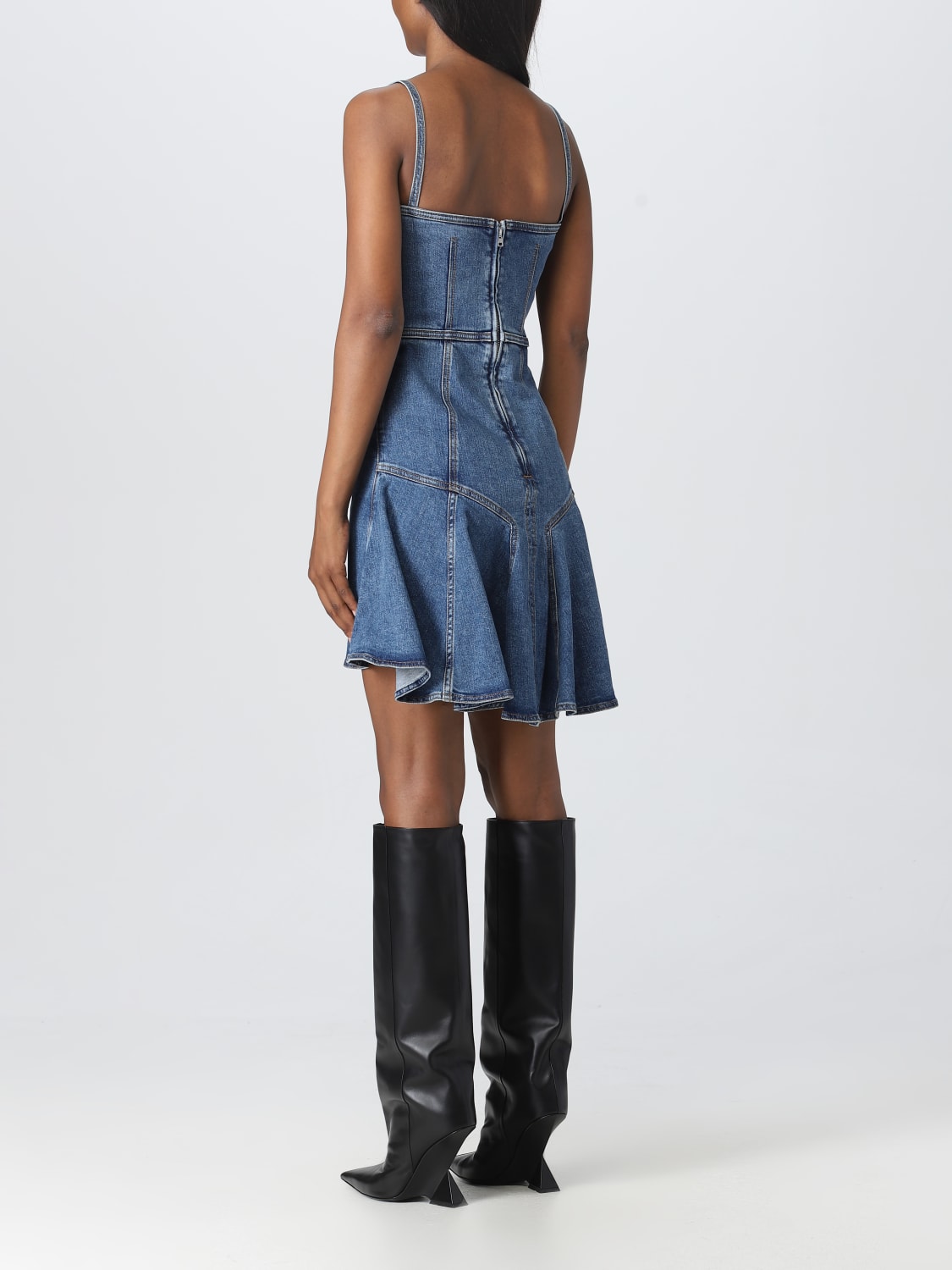 ワンピース ALEXANDER MCQUEEN Woman Dress Blue 757459QMACH 4164 McQueen Outlet: Dress woman - Blue | McQueen dress