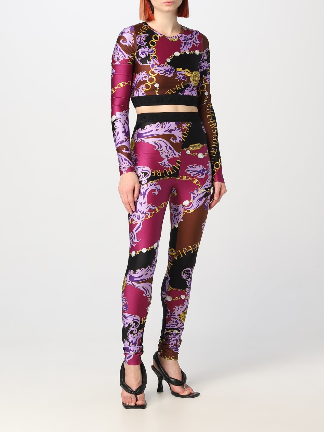 パンツ VERSACE JEANS Woman Pants Multicolor 75HAC101JS203 G51 Versace Jeans Couture Outlet: Trousers woman - Multicolor