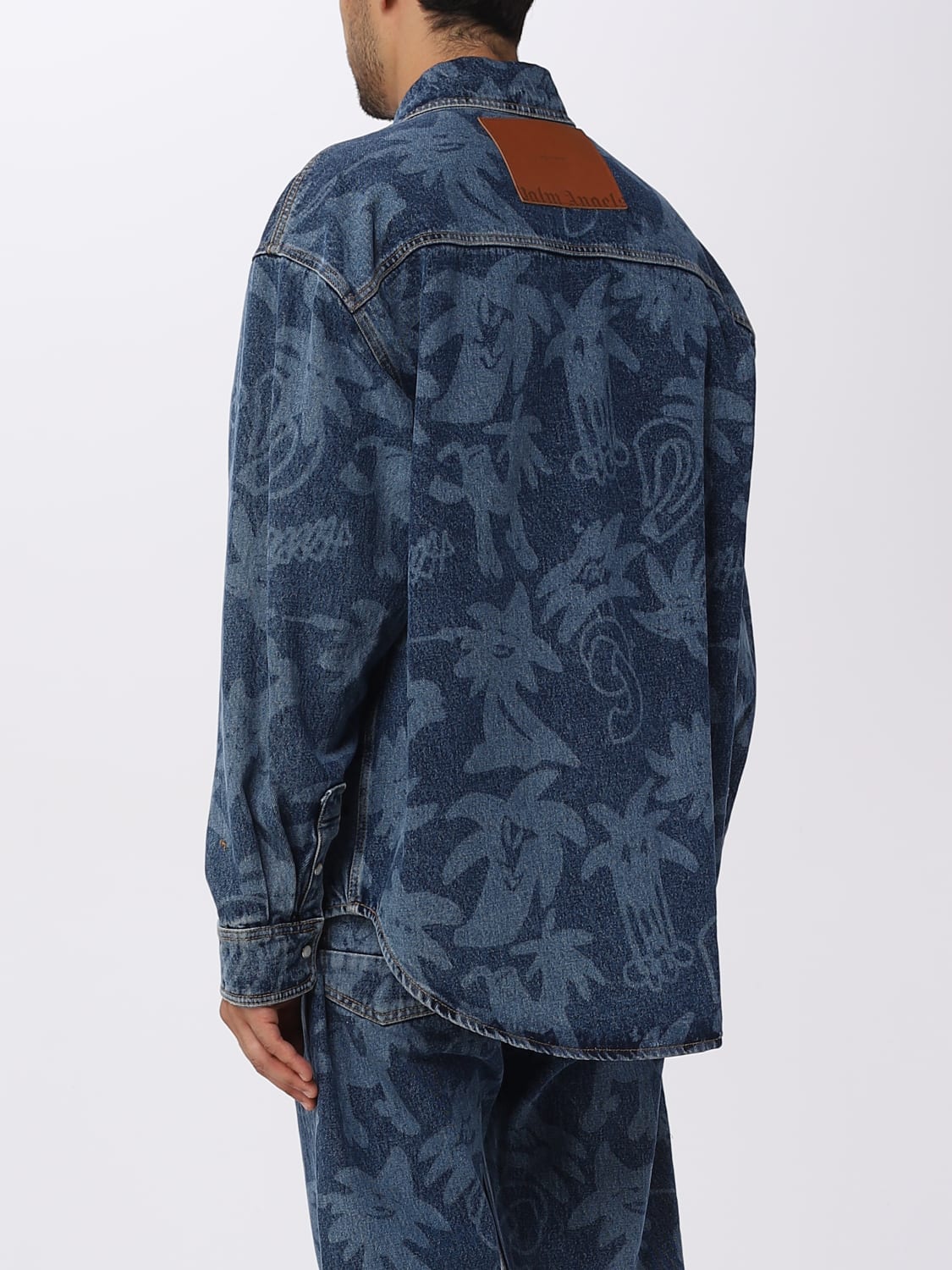 PALM ANGELS SHIRT: Palm Angels denim shirt, Blue - Img 3