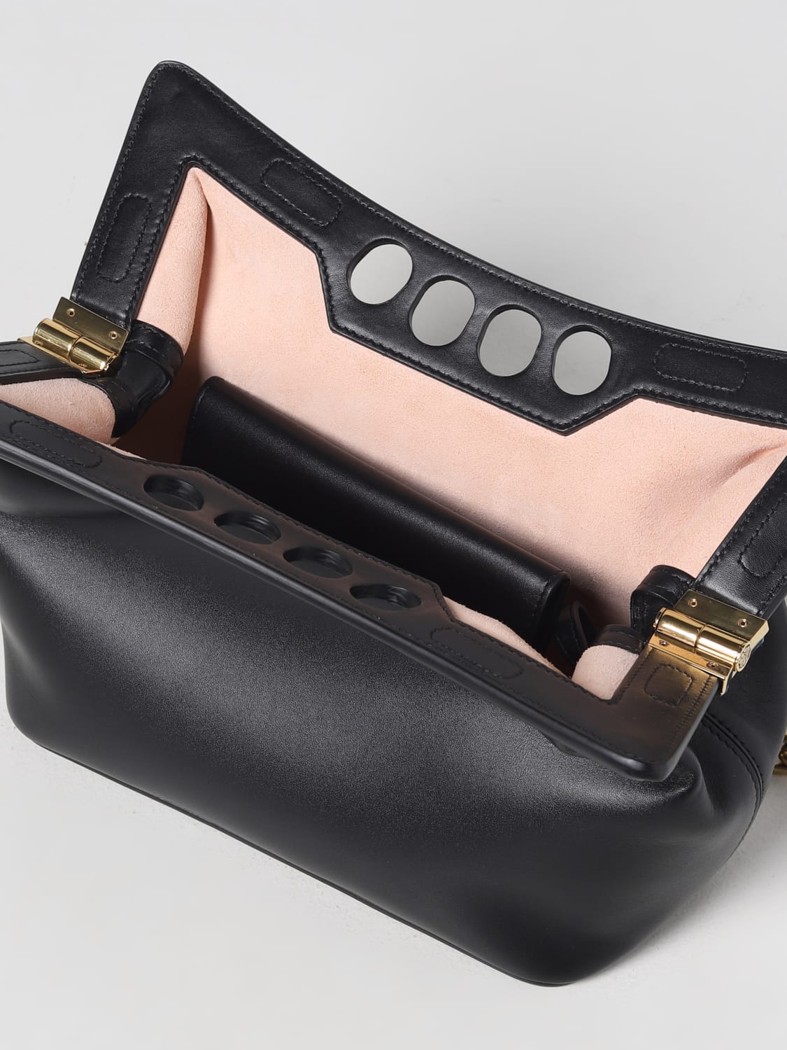 McQueen Outlet: The Peak leather bag with shoulder strap