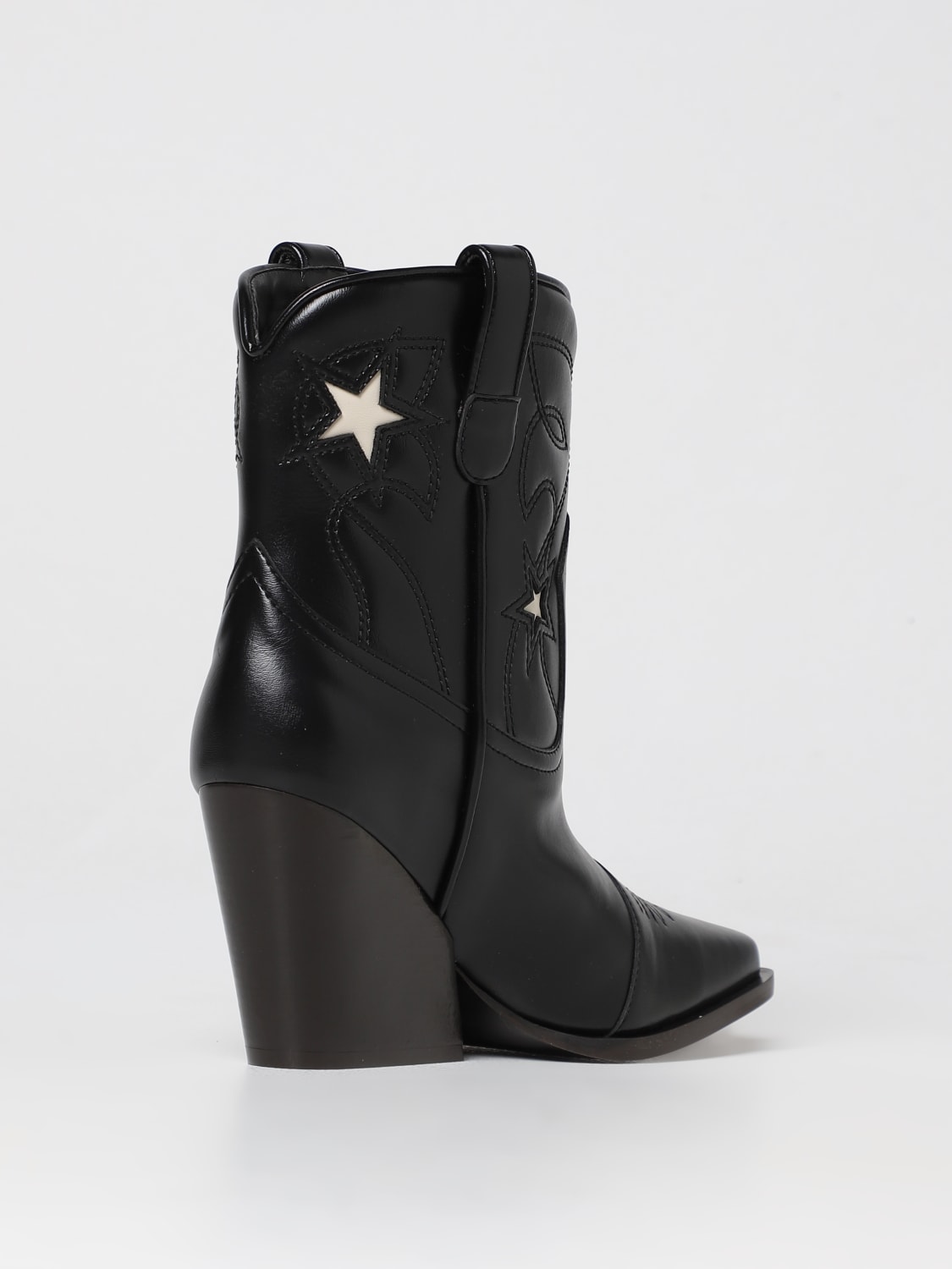 Stella McCartneyアウトレット：フラットショートブーツ レディース - ブラック | GIGLIO.COMオンラインのStella  McCartney フラットショートブーツ 810260E00122