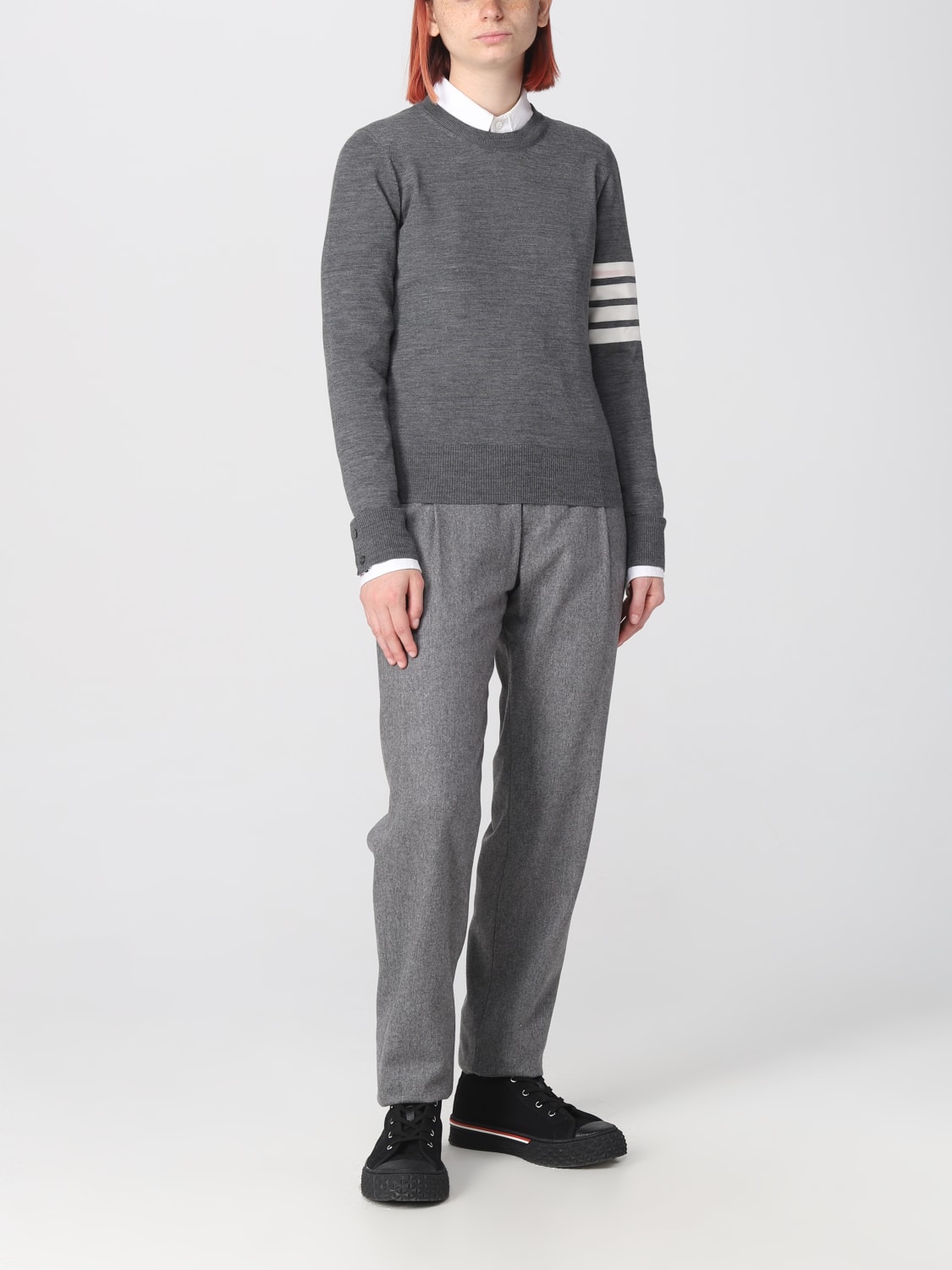 THOM BROWNE PULL: Pull femme Thom Browne, Gris - Img 2