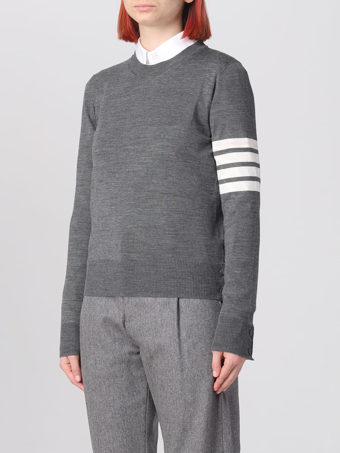 THOM BROWNE PULL: Pull femme Thom Browne, Gris - Img 4