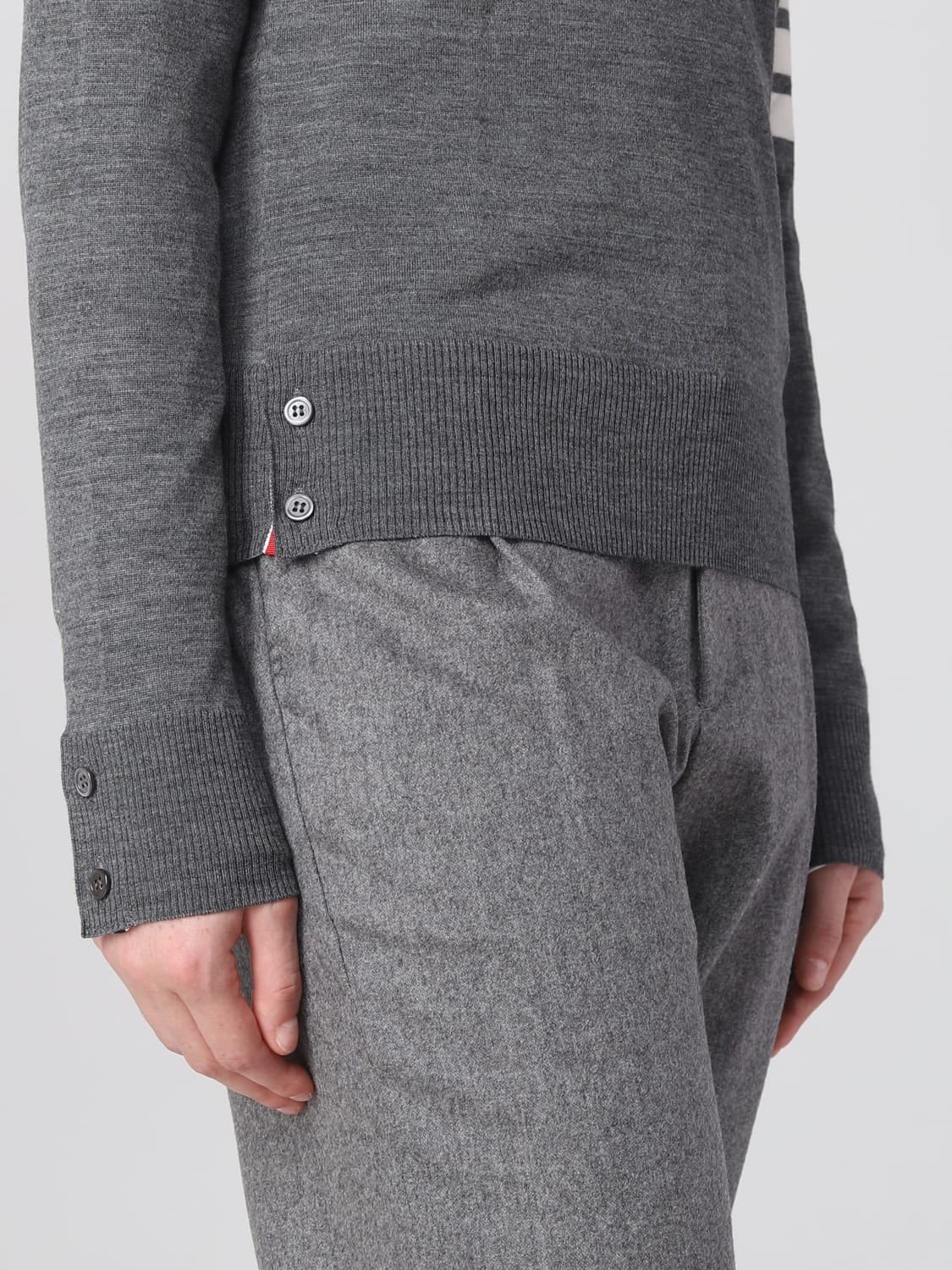 THOM BROWNE PULL: Pull femme Thom Browne, Gris - Img 5