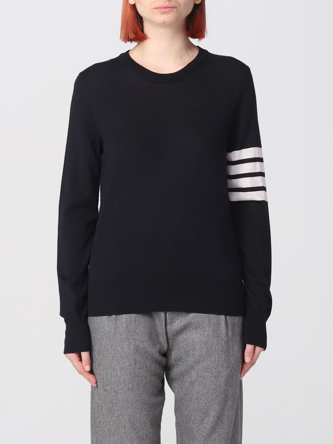 THOM BROWNE PULL: Pull femme Thom Browne, Bleu Marine - Img 1