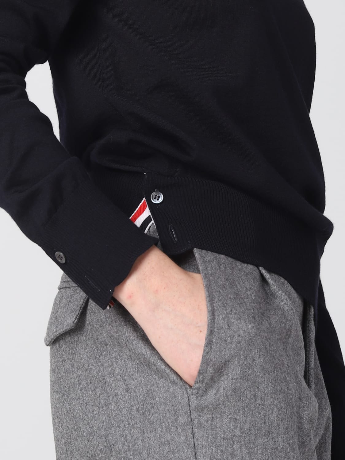 THOM BROWNE PULL: Pull femme Thom Browne, Bleu Marine - Img 5