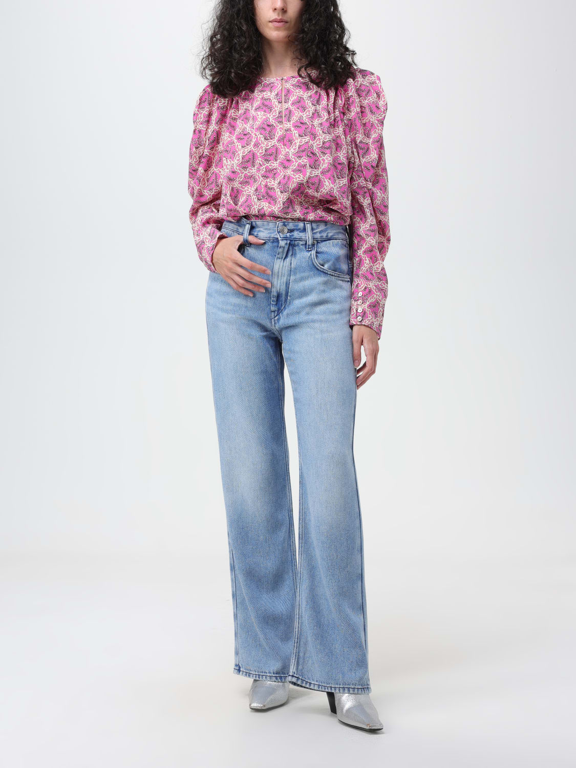 ISABEL MARANT TOP: Isabel Marant top in printed cotton, Pink - Img 2