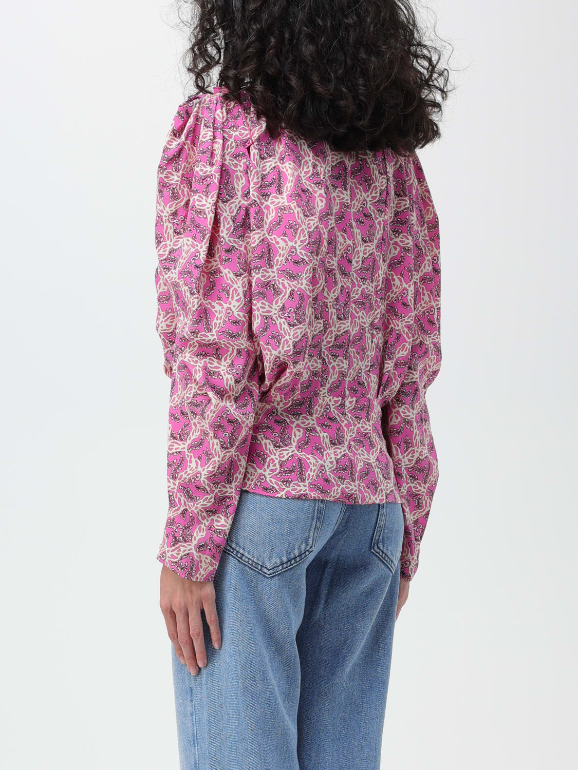 ISABEL MARANT TOP: Isabel Marant top in printed cotton, Pink - Img 3