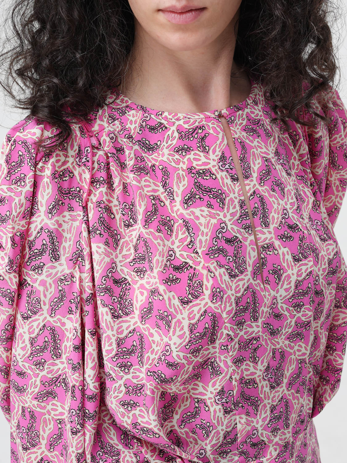 ISABEL MARANT TOP: Isabel Marant top in printed cotton, Pink - Img 4