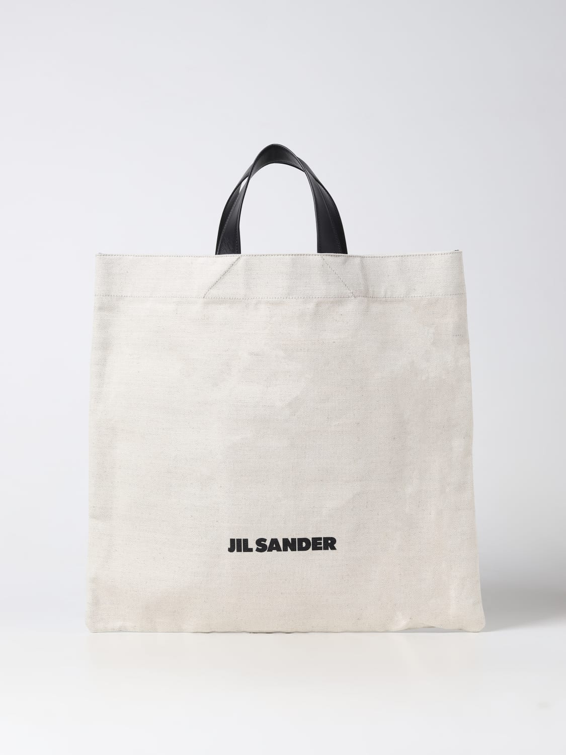 Giglio Borsa Jil Sander in canvas con logo stampato