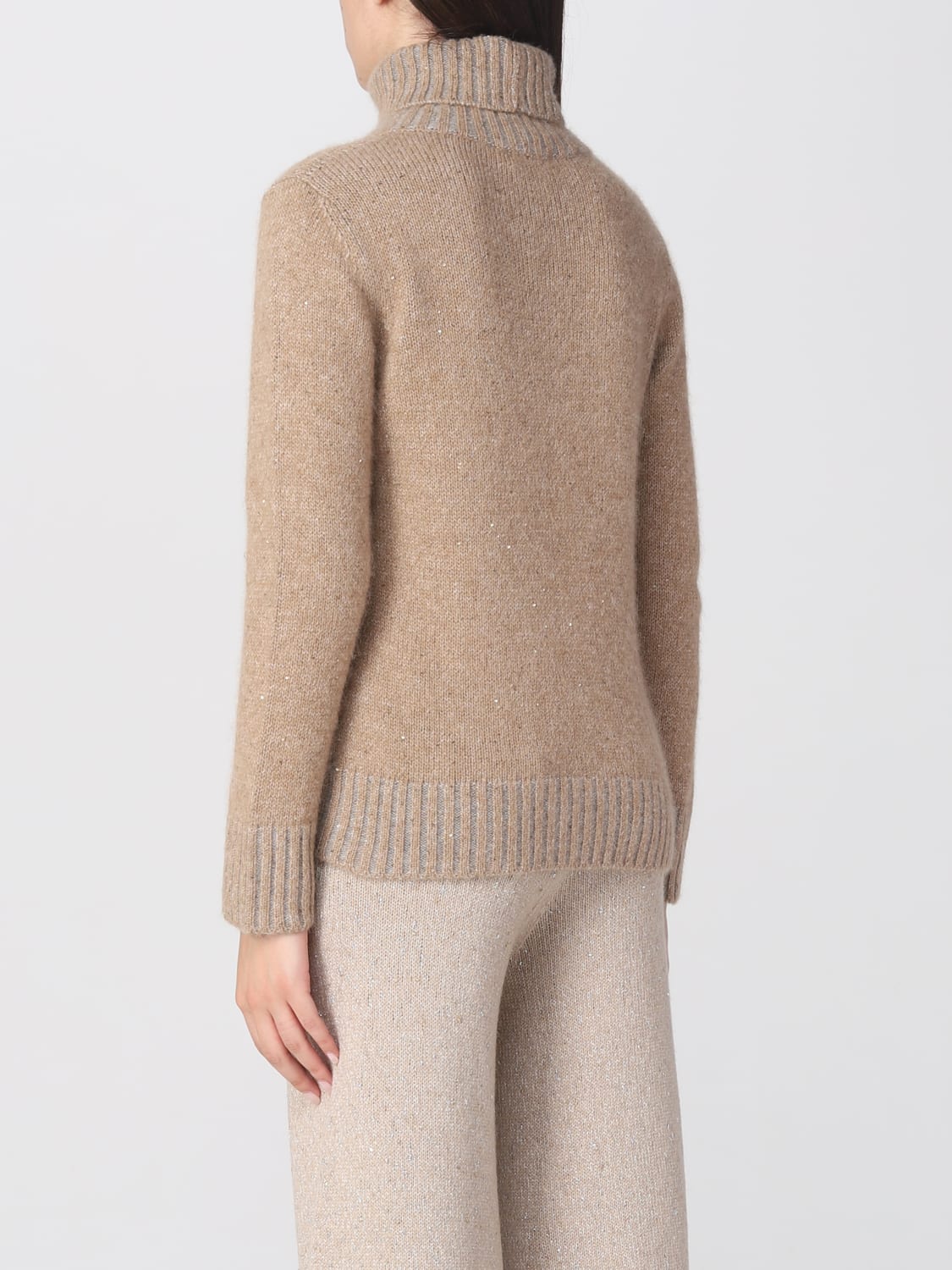 FABIANA FILIPPI MAGLIA: Pullover Fabiana Filippi in misto lana, Beige - Img 2